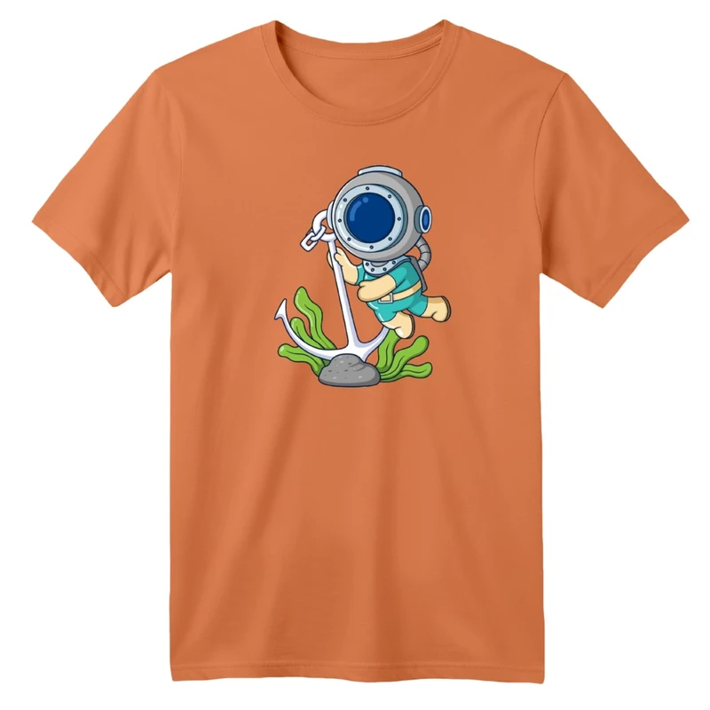 تی شرت آستین کوتاه بچگانه مدل آدم فضایی کد 05