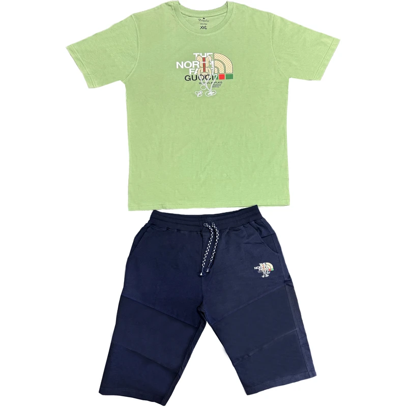 ست تی‌شرت آستین کوتاه و شلوارک راحتی مردانه مدل ماهور