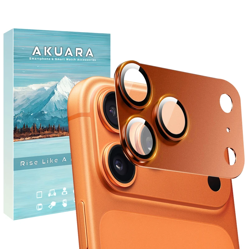 محافظ لنز دوربین فلزی آکوآرا مدل All-Round Protection مناسب برای گوشی موبایل اپل iPhone 17 Pro Max