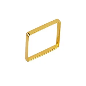  انگشتر طلا 18 عیار زنانه قیراط طرح مربع کد GH5688