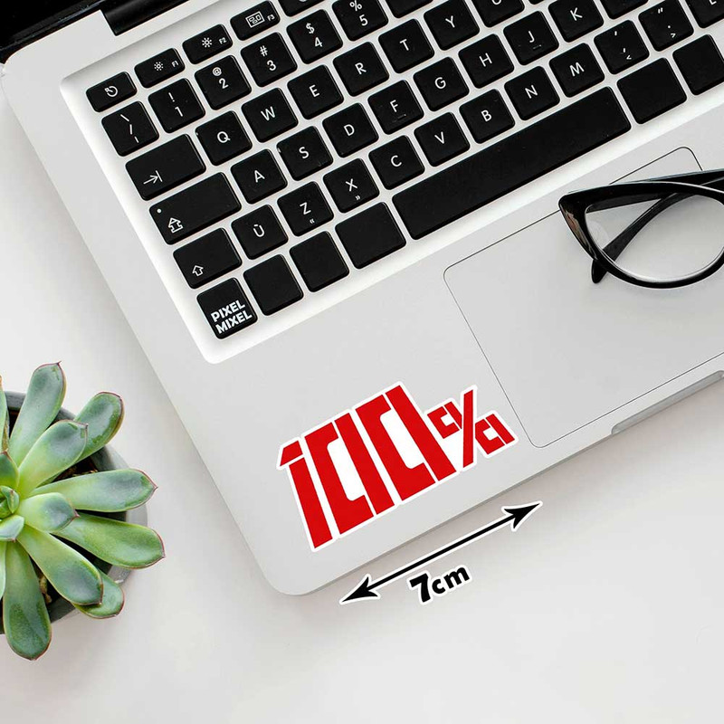 استیکر لپ تاپ پیکسل میکسل مدل انیمه موب سایکو 100 مجموعه 5 عددی