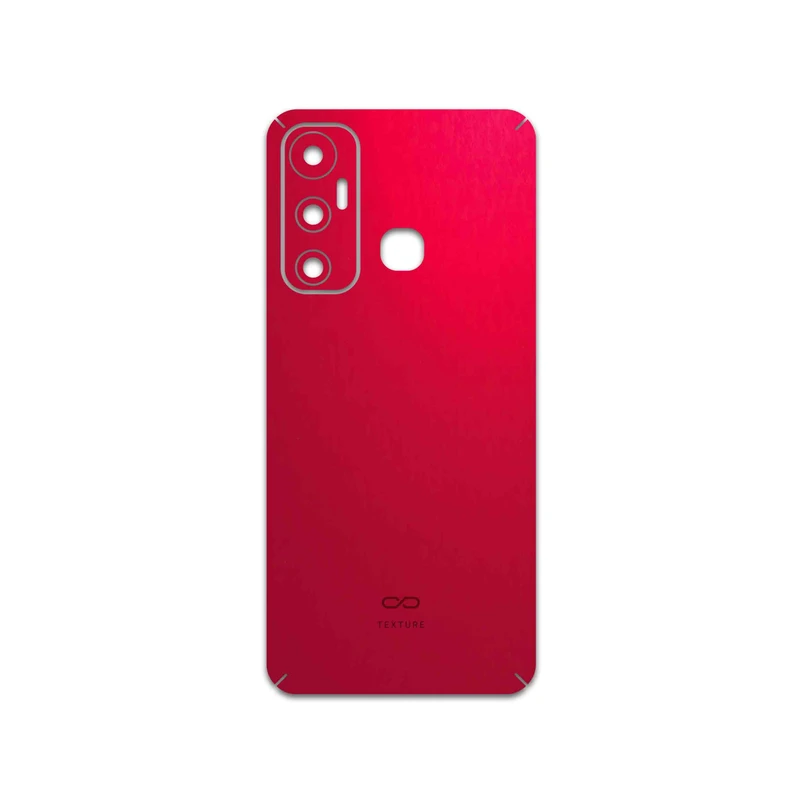 برچسب پوششی ماهوت مدل Matte-Warm-Red مناسب برای گوشی موبایل اینفینیکس Hot 11
