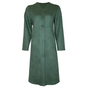 پالتو زنانه مدل مهتاب رنگ سبز