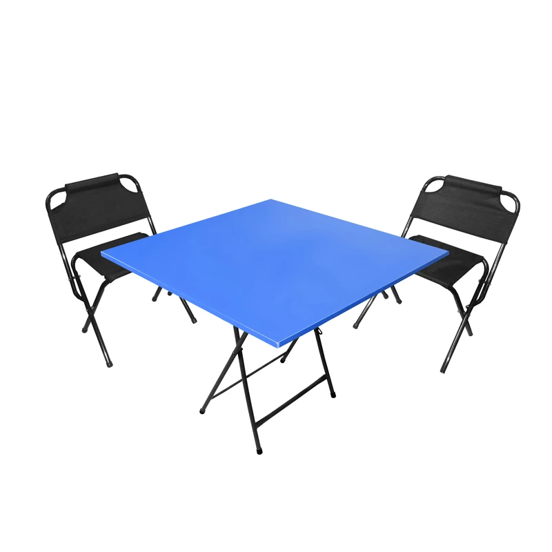 میز و صندلی سفری میزیمو مدل برزنتی پشتدار کد 8778 مجموعه 3 عددی