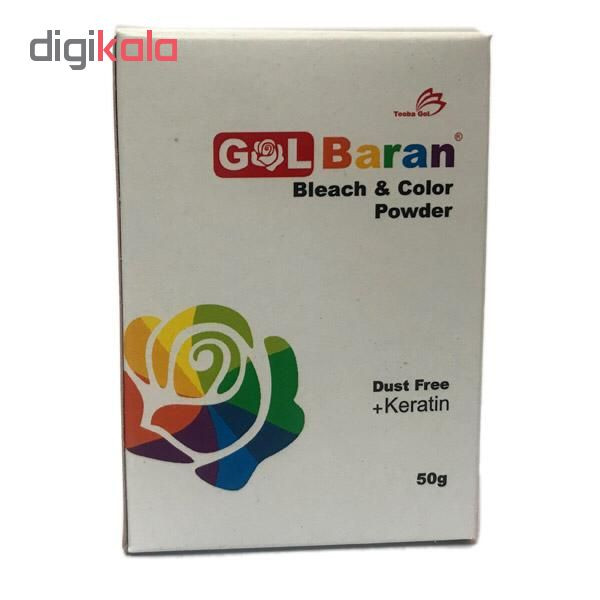 پودر دکلره رنگی گلباران مدل 01 وزن 50 گرم رنگ هلویی