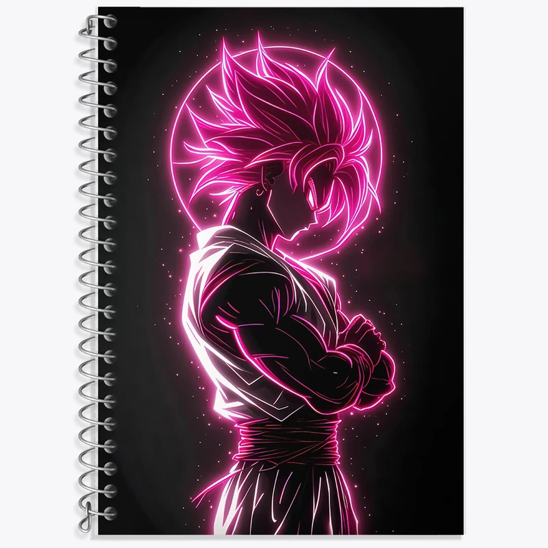 دفتر زبان 50 برگ خندالو مدل سه خط طرح انیمه دراگون بال (Dragon Ball) کد F5612