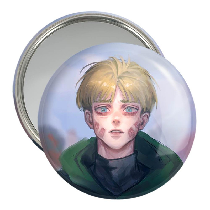آینه جیبی خندالو مدل آرمین آرلرت انیمه اتک آن تایتان Attack on Titan  کد 10973