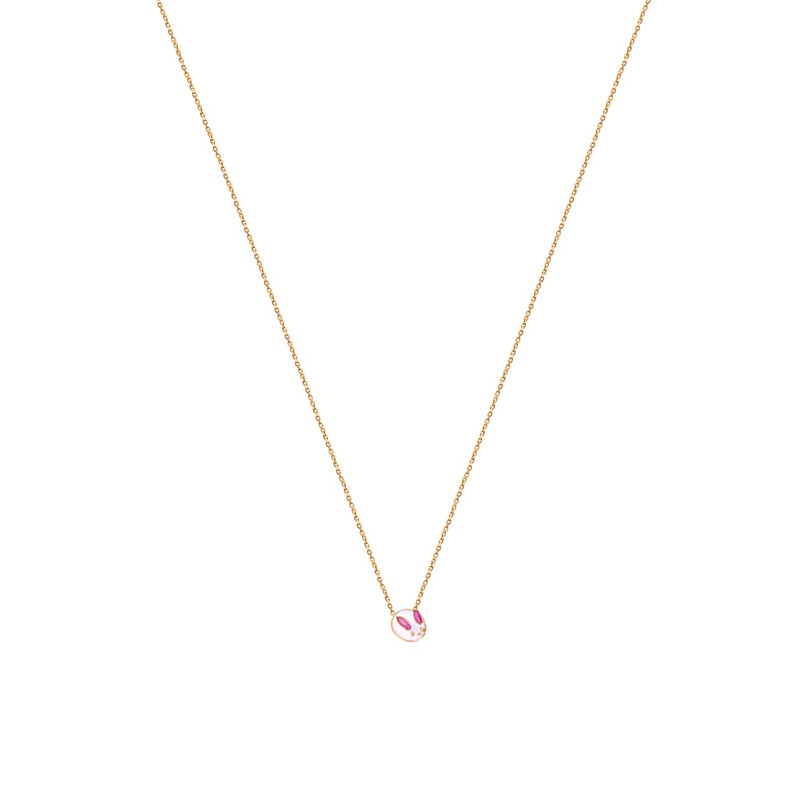 گردنبند طلا 18 عیار بچگانه الی گالری مدل بانی مینایی