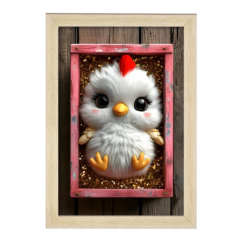 تابلو خندالو مدل جوجه خروس کد F12806