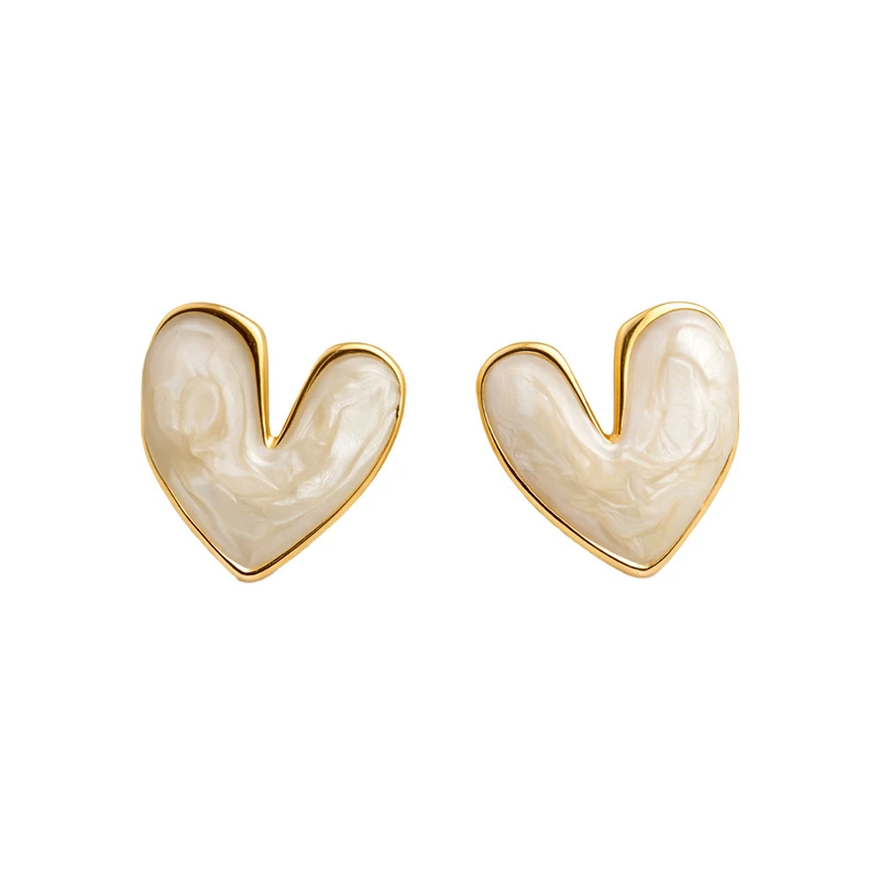 گوشواره میخی زنانه مدل قلب کد ER1126