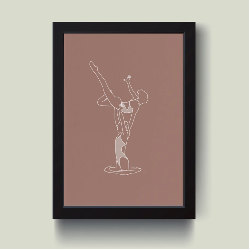 تابلو مدل مینیمال Ballet باله کدm2615-b
