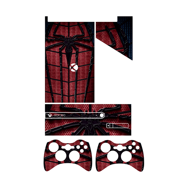 برچسب ایکس باکس 360 سوپر اسلیم توییجین وموییجین مدل Spiderman 08 مجموعه 5 عددی