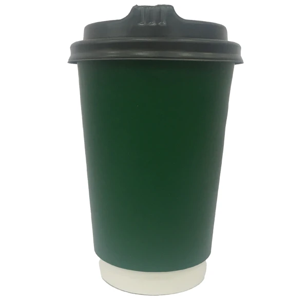 لیوان یکبار مصرف مدل کاغذی سه جداره دربدار حجم 360 سی سی بسته 300 عددی