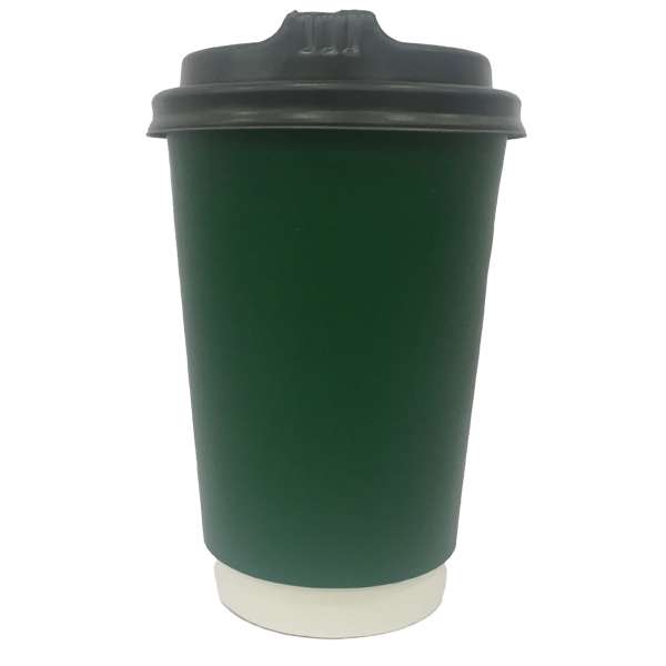 لیوان یکبار مصرف مدل کاغذی سه جداره دربدار حجم 360 سی سی بسته 300 عددی