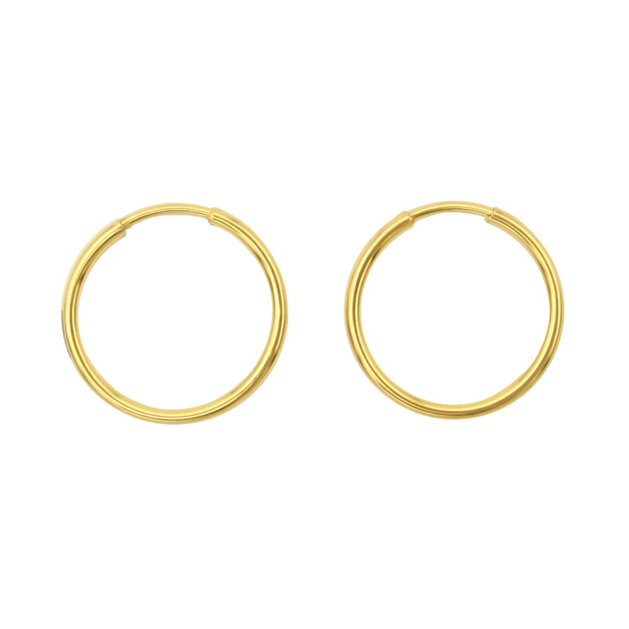 گوشواره طلا 18 عیار زنانه مدل حلقه ای کد SN2211 -  - 1