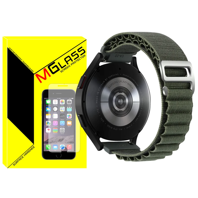 بند ام‌گلس مدل Alpine-MG مناسب برای ساعت هوشمند سامسونگ Galaxy Watch 4 40mm / Watch 4 44mm / Watch 4 Classic 42mm / Watch 4 Classic 46mm