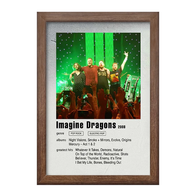 تابلو خندالو طرح ایمجین درگنز (Imagine Dragons)   کد F11236