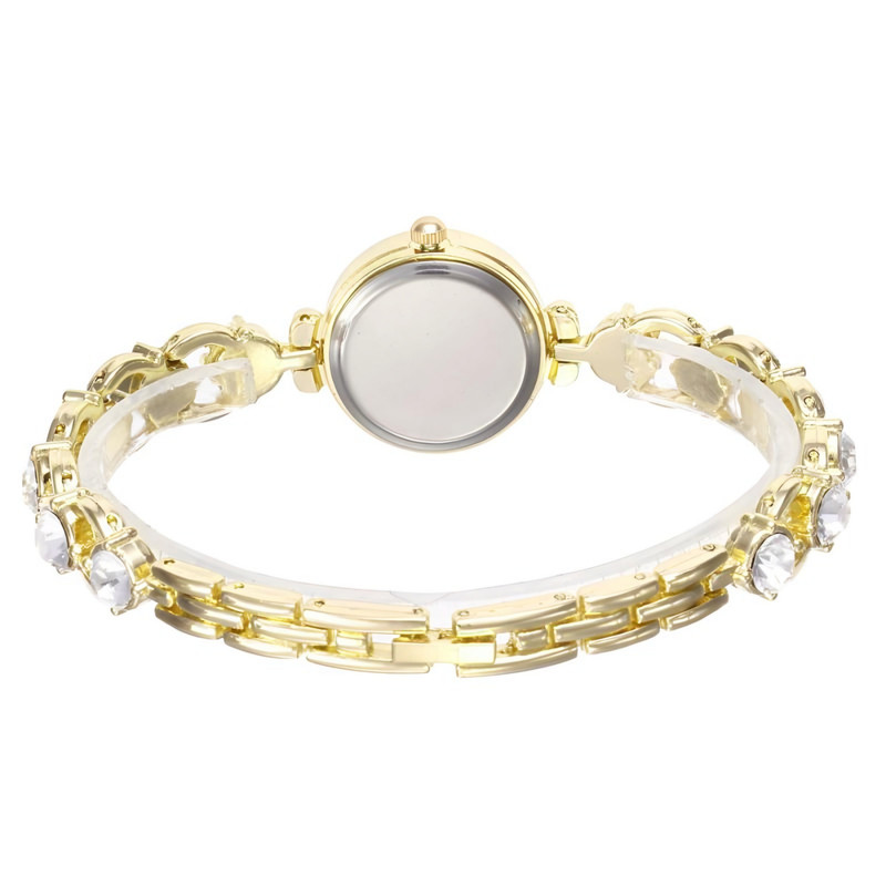 ساعت مچی عقربه ای زنانه مدل نگین دار دستبندی کد 1