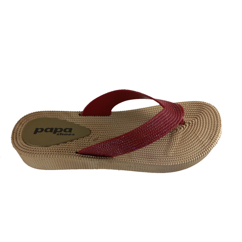 دمپایی لاانگشتی زنانه پاپا مدل ترمه پلاس