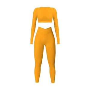 ست نیم تنه و لگینگ ورزشی زنانه مدل M5137