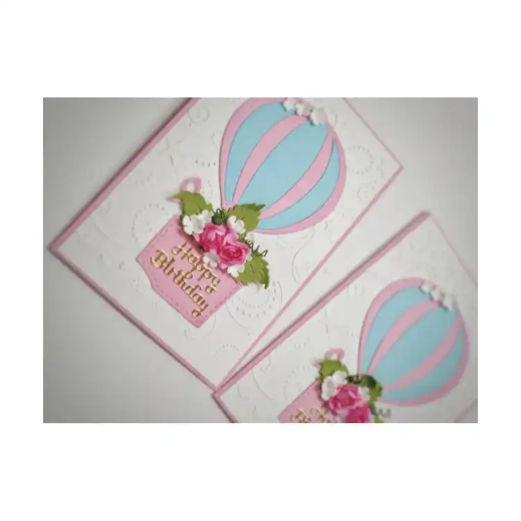 کارت پستال مدل بالون رنگی طرح گل