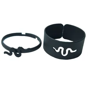 انگشتر زنانه مدل مار طرح کاپل کد Rcs7 مجموعه 2 عددی