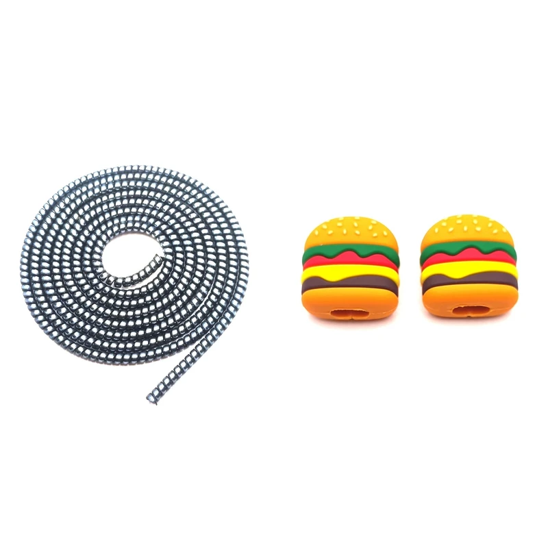 محافظ کابل شارژ و هندزفری مدل Hamburger10 بسته سه عددی 