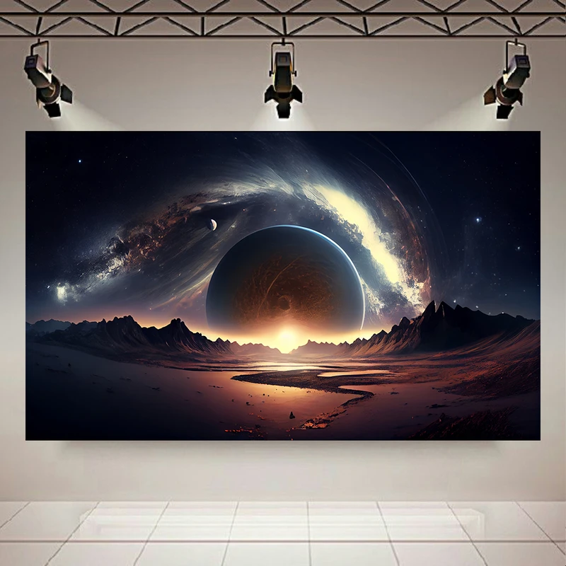  پوستر طرح مخمل کهکشان مدل سیاره بیگانه کد AR303916