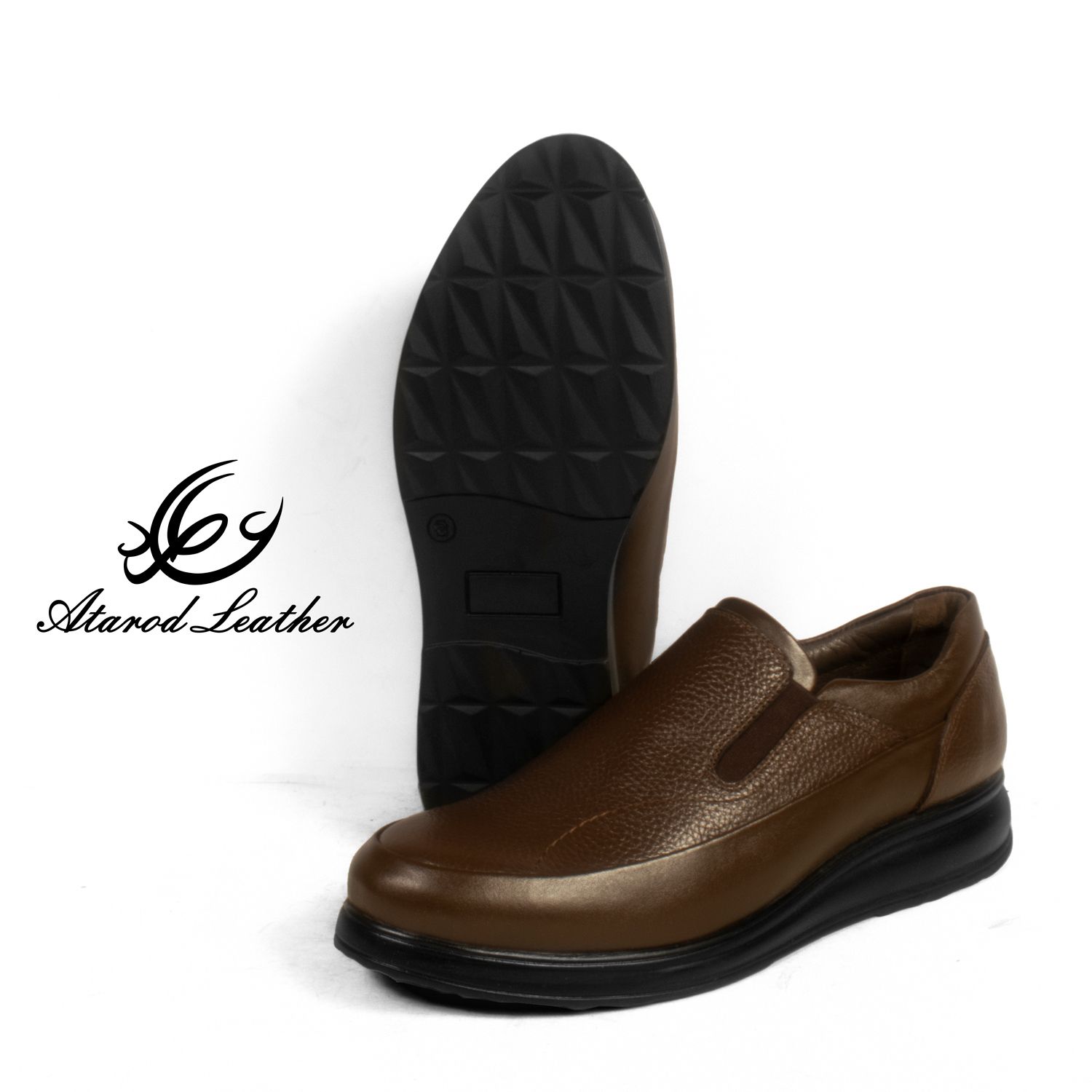 کفش طبی مردانه چرم عطارد مدل چرم طبیعی کد SH133 -  - 5