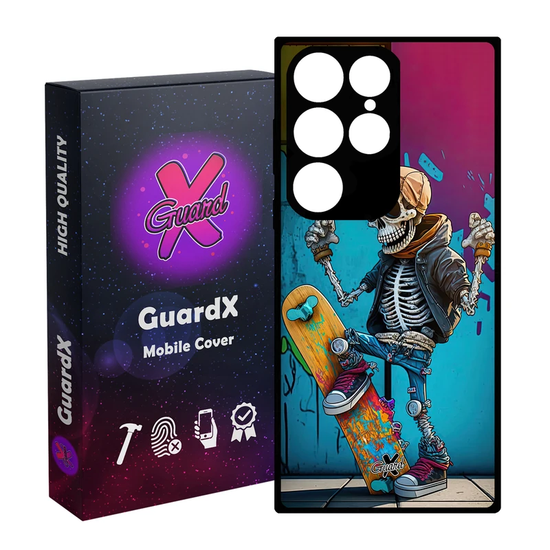 کاور گارد ایکس طرح اسکلت مدل Glass10603 مناسب برای گوشی موبایل سامسونگ Galaxy S24 Ultra
