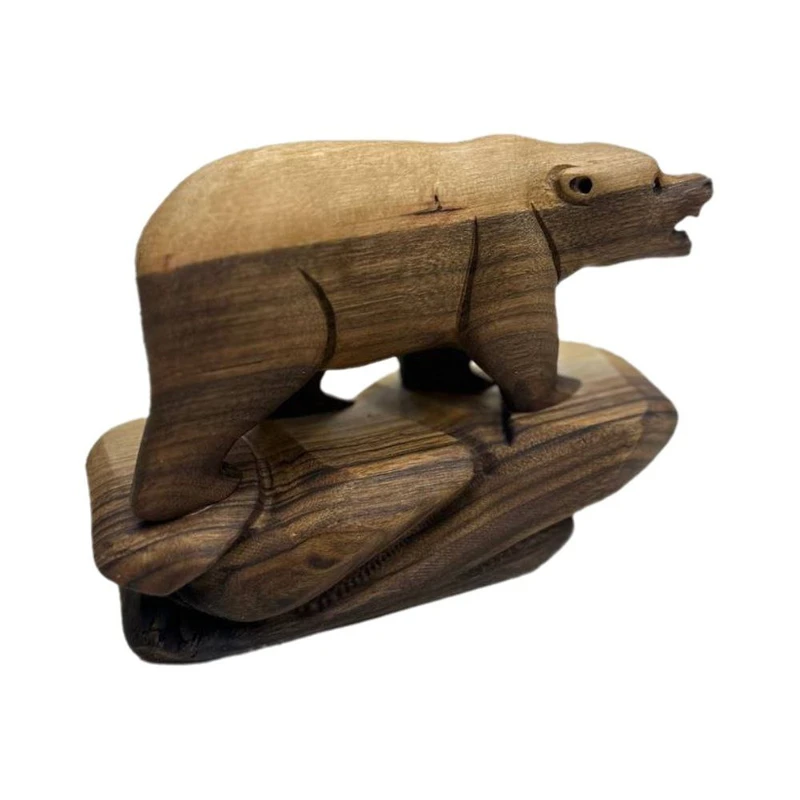 مجسمه چوبی خرس مدل 1246