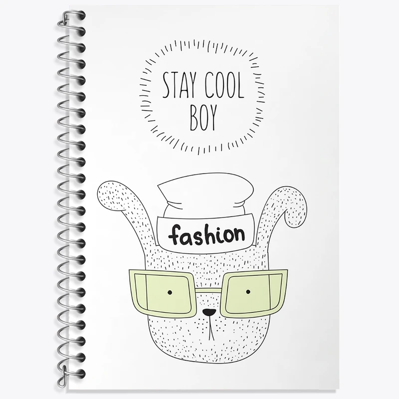 دفتر زبان 50 برگ خندالو مدل دو خط طرح خرگوش بامزه کد N1558