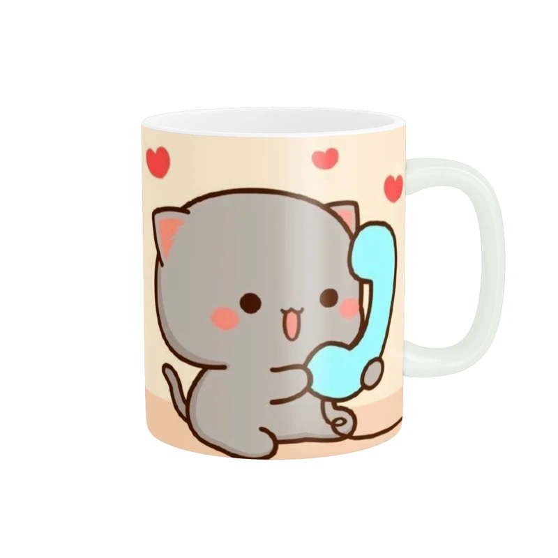 ماگ پاد آفرين طرح عاشقانه گربه فانتزي کد 1103