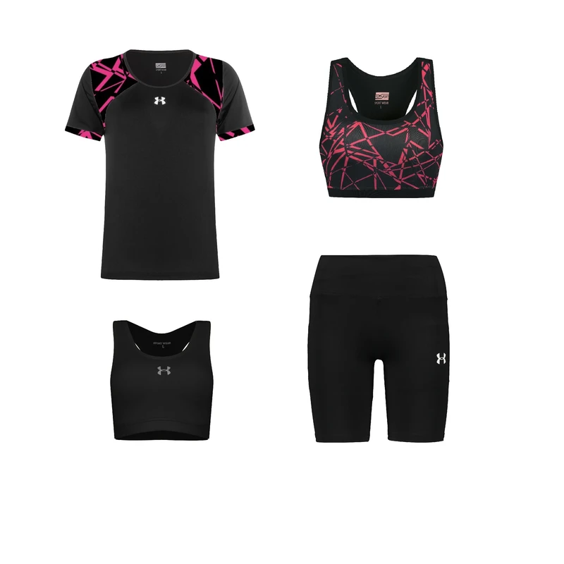 ست چهار تکه لباس ورزشی زنانه مدل 1801-1902-69-7202