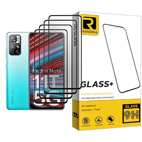 محافظ صفحه نمایش راندیکا مدل Randika Glass MIX004 مناسب برای گوشی موبایل شیائومی Redmi Note 11T 5G بسته چهار عددی