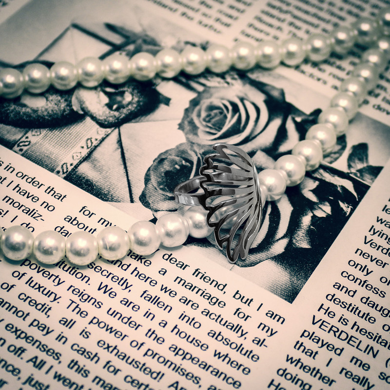 انگشتر زنانه طرح بال کد S126