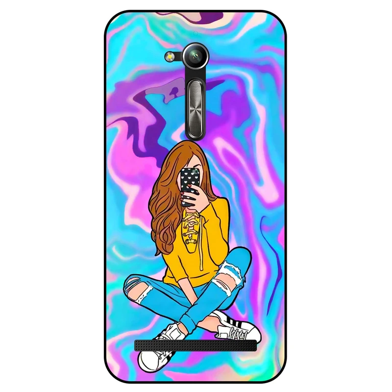 کاور مگافون طرح دخترانه مدل 7592 مناسب برای گوشی موبایل ایسوس Zenfone Go / ZB452KG   