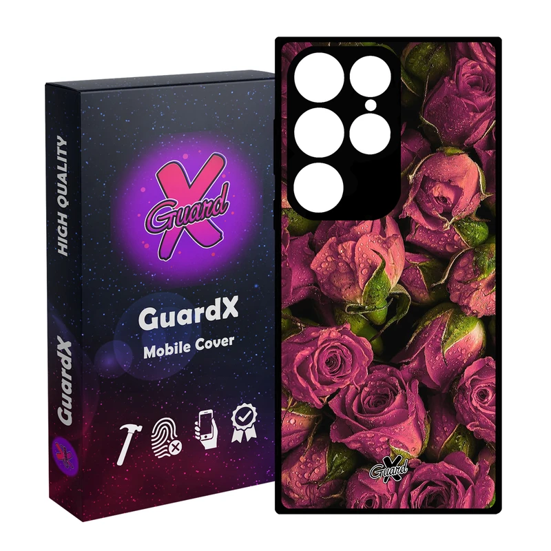 کاور گارد ایکس طرح Flower مدل Glass10006 مناسب برای گوشی موبایل سامسونگ Galaxy S24 Ultra