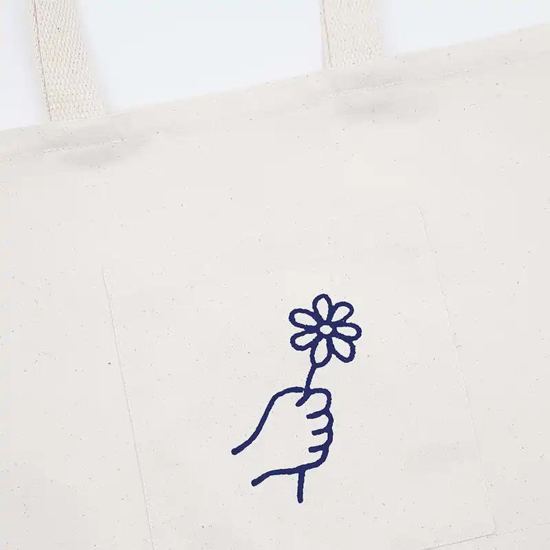 ساک دستی گدار مدل انبان جیبدار طرح گل