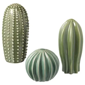 مجسمه طرح کاکتوس مدل MD870 مجموعه 3 عددی 