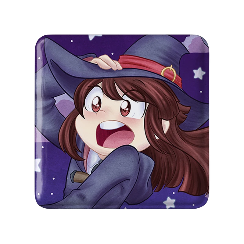 مگنت خندالو طرح اکو انیمه جادوگران کوچک Little Witch Academia  مدل مربعی کد 22953