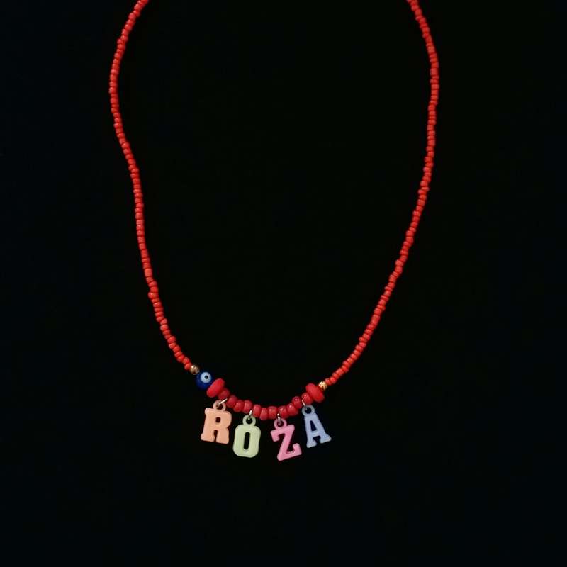 گردنبند دخترانه مدل تابستانی اسم رزا G123
