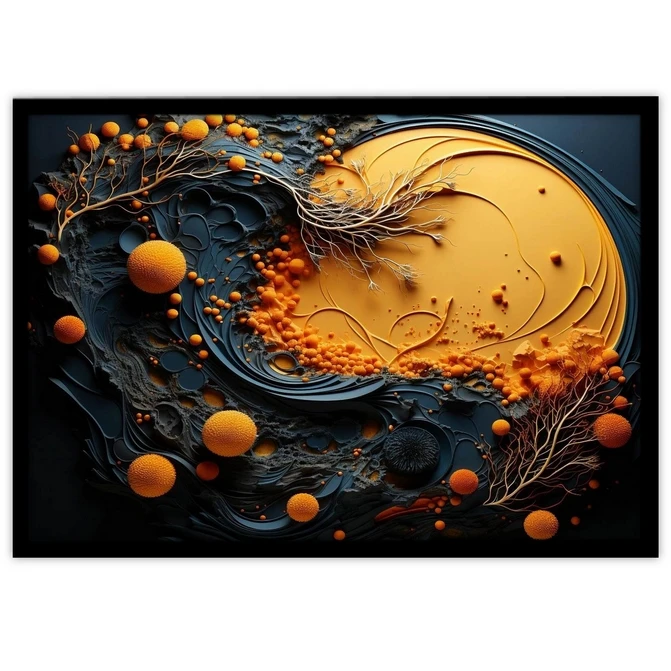 تابلو نوری بکلیت طرح برجسته خورشید و ابر و باد مدل B-MID-17400