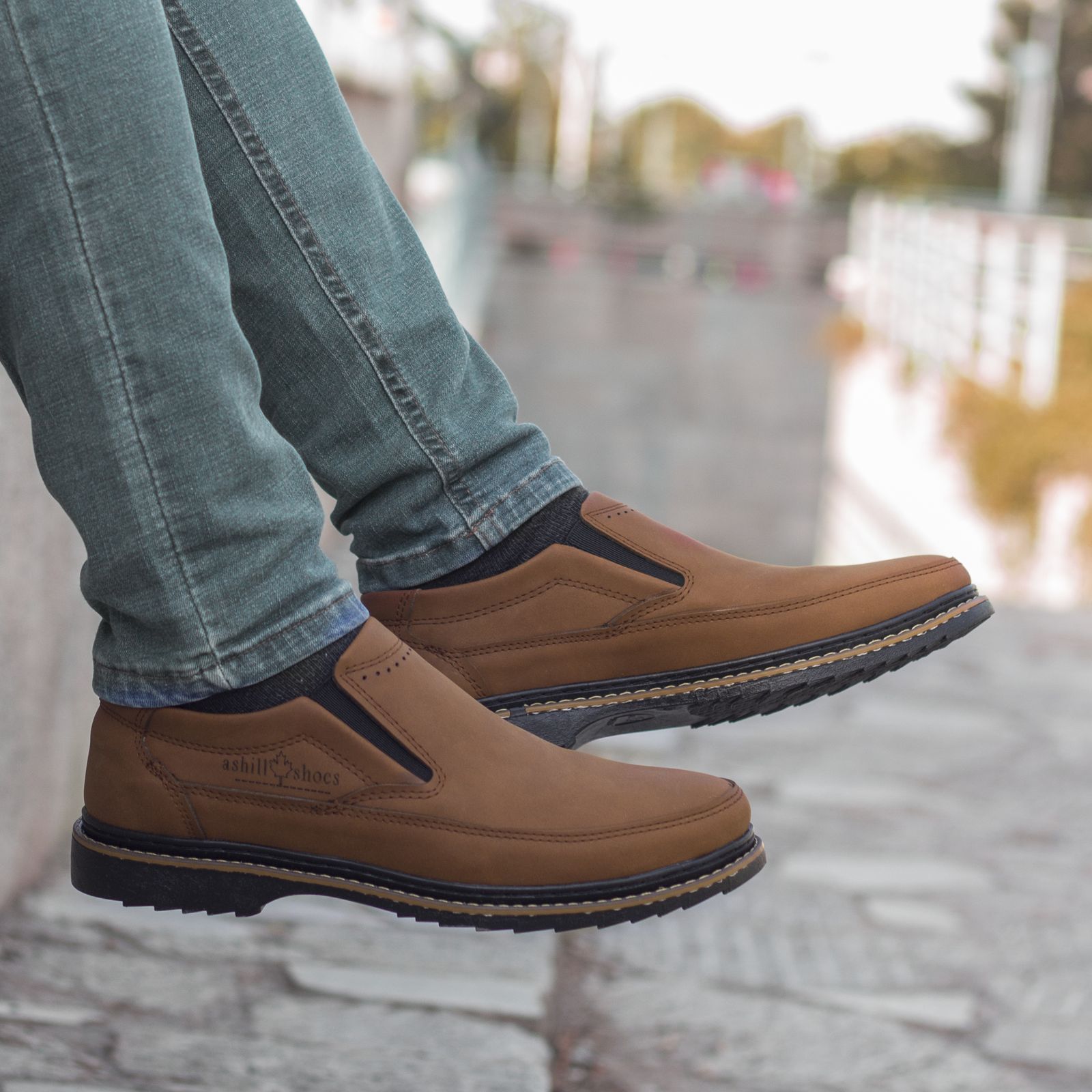 کفش مردانه مدل سورنا رنگ عسلی -  - 2