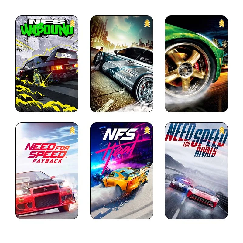 استيکر کارت کارنيکا طرح نید فور اسپید Need for Speed کد 51130 مجموعه 6 عددی