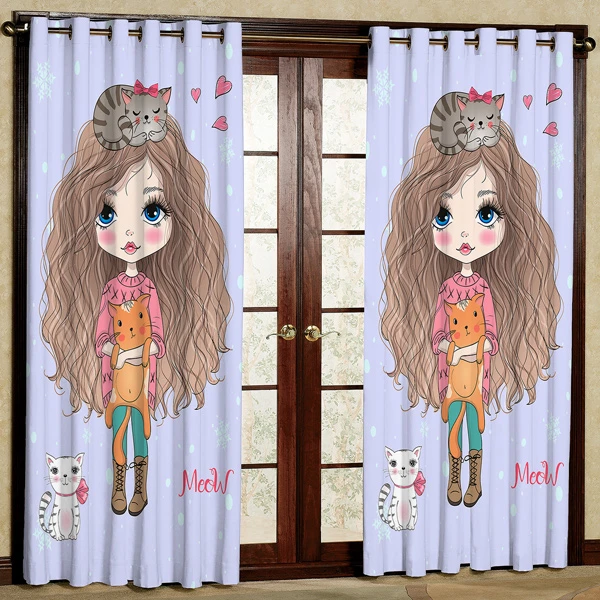 پرده مدل مخمل پانچی کد 7421 سایز 280x140 سانتی متر