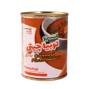 کنسرو لوبیا چیتی با سس گوجه فرنگی پامچال - 380 گرم 