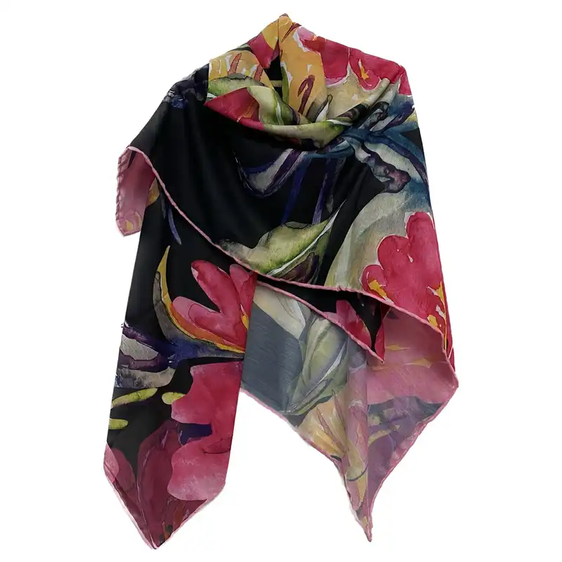 روسری زنانه مدل نخی چهارفصل قواره بزرگ کد 1221