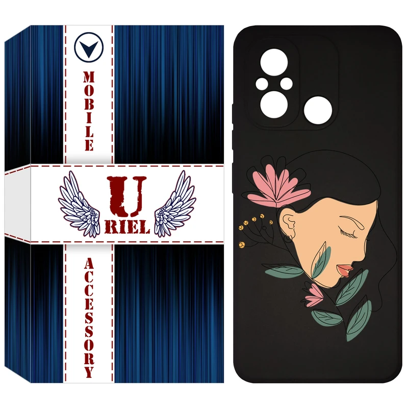 کاور یوریل قاب مدل KSH کد 53 طرح صورت زن مناسب برای گوشی موبایل شیائومی Redmi 12C