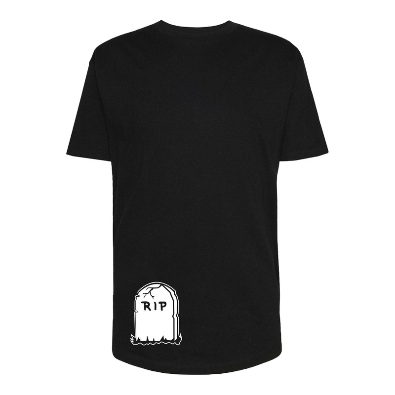 تی شرت لانگ آستین کوتاه مردانه مدل RIP کد P071 رنگ مشکی